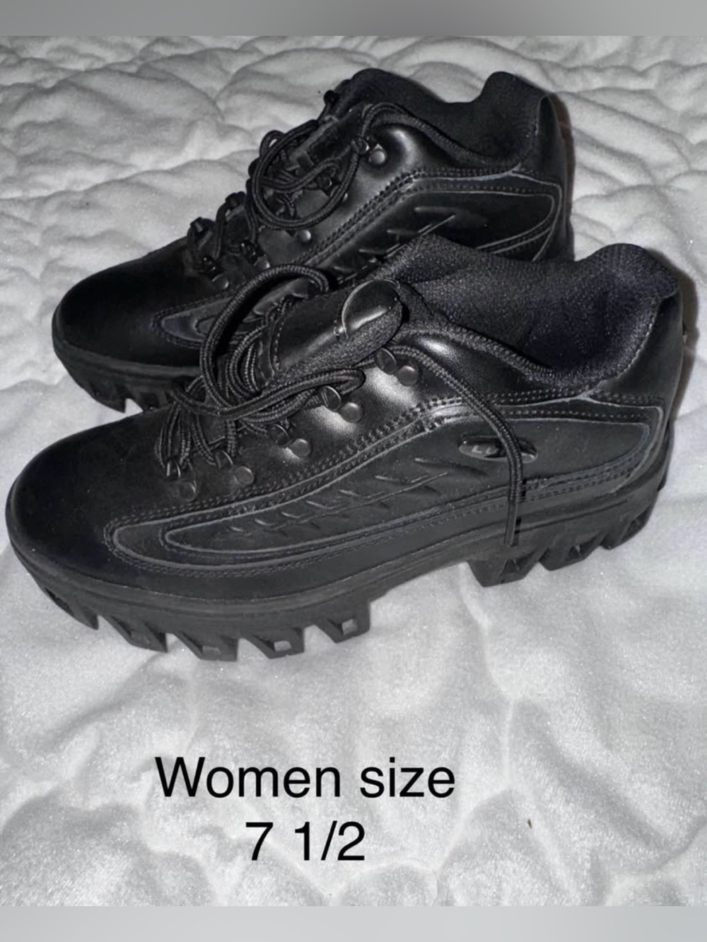 Lugz Women's Black Chunky Lug Sole Sneakers